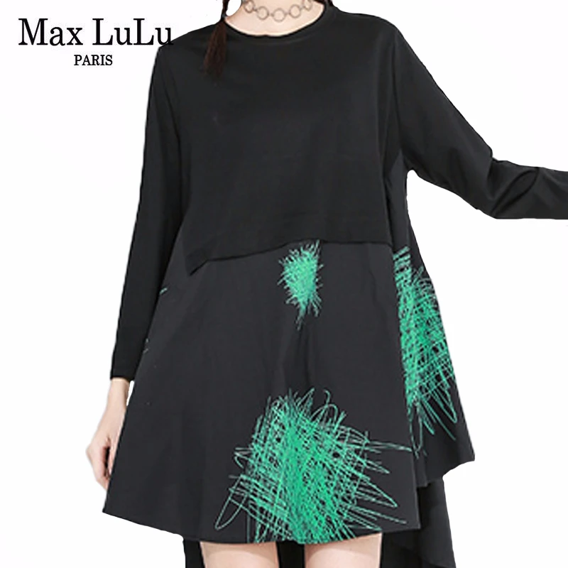 Max LuLu 2020 весенние корейские модные дизайнерские женские свободные платья женское