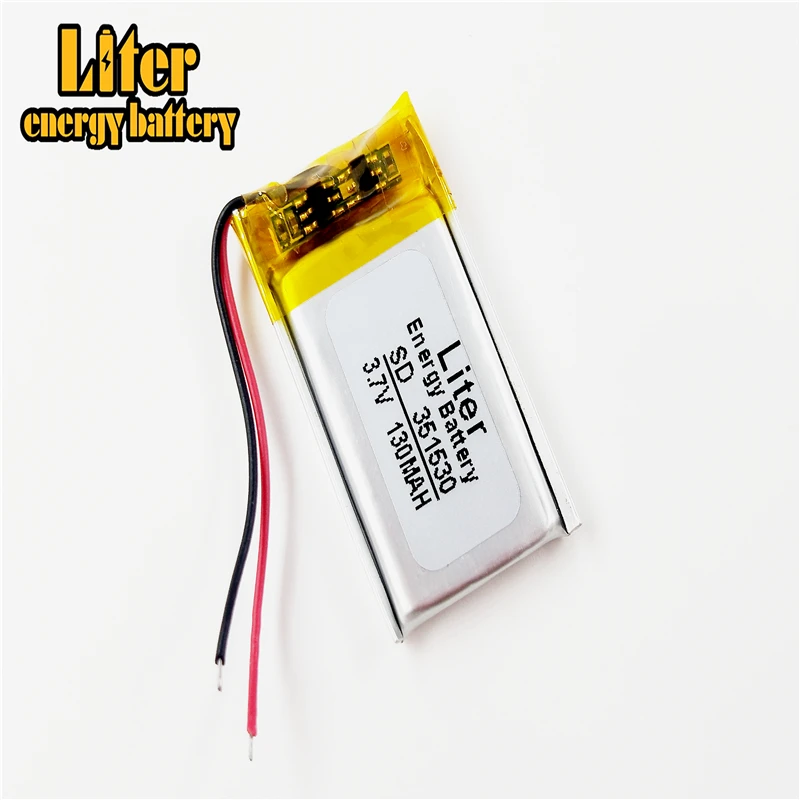 Лидер продаж поставка перезаряжаемых литий полимерных батарей 3 7 в 130 мАч SD351530|3.7v