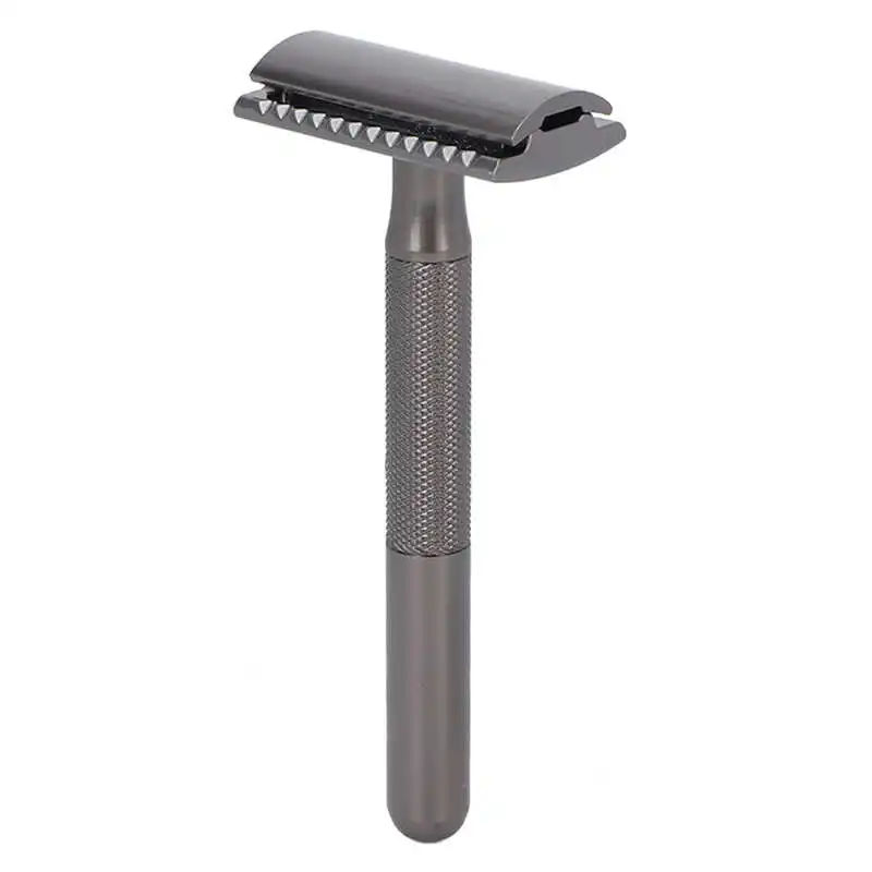 

Manual Razor Firm Study Zinc Alloy Safety Razor Stable Safe Washable Ergonomic for Men for Face Grooming for Barber Shop for