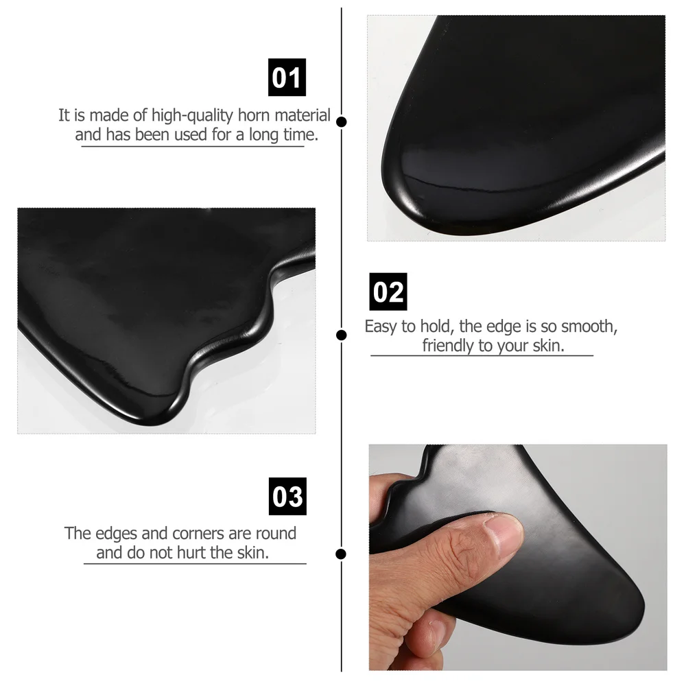 

Practical Massaging Board Handheld Ox Horn Scraping Plate Scraping Massager