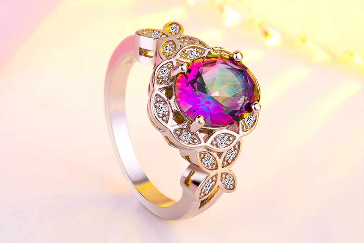 Модное креативное кольцо с постепенным изменением и полой бабочкой класса A CZ