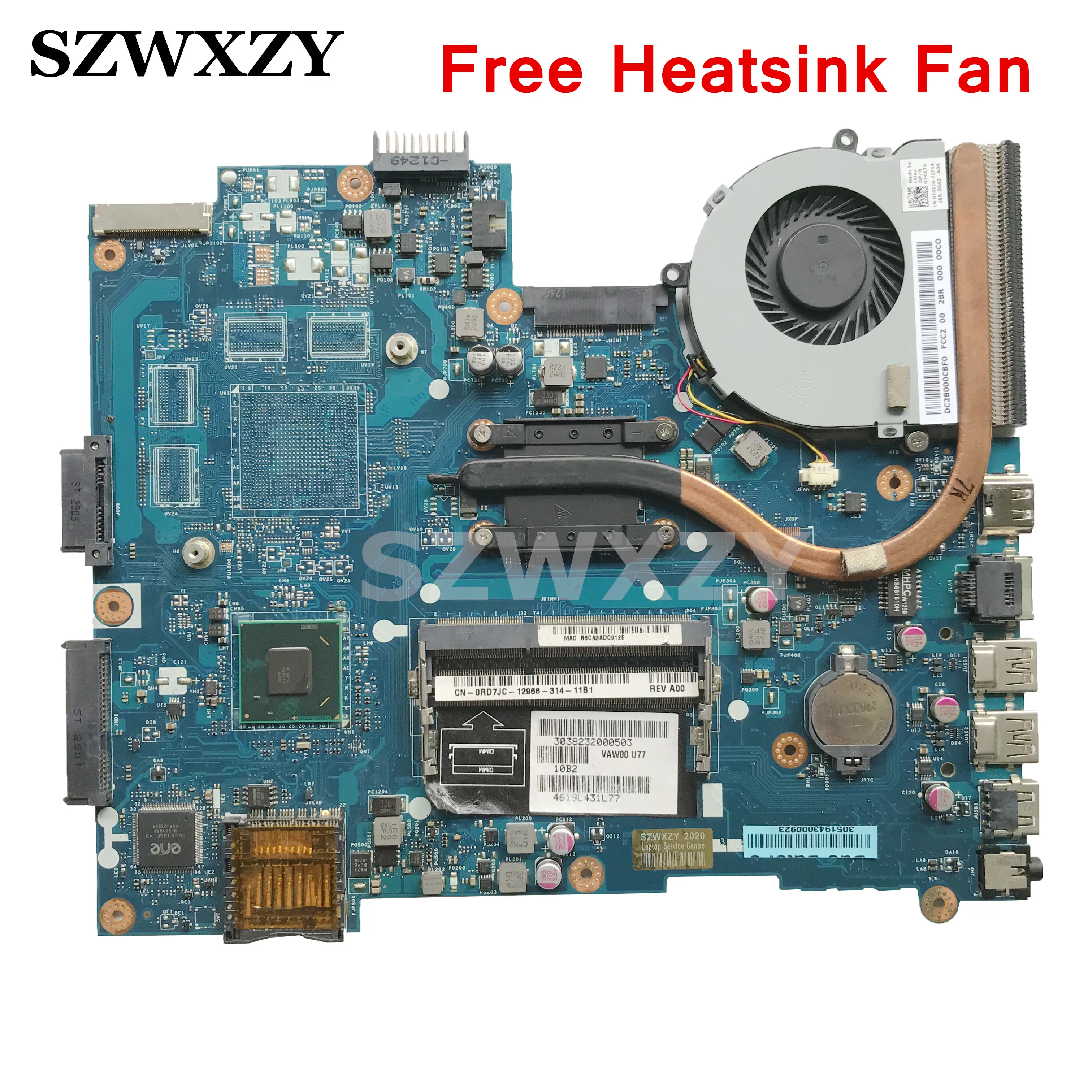 CN-0RD7JC 0RD7JC RD7JC для Dell Inspiron 3521 5521 материнская плата ноутбука VAW00 LA-9104P с SR0XG i7-3537U ЦП HM76 |