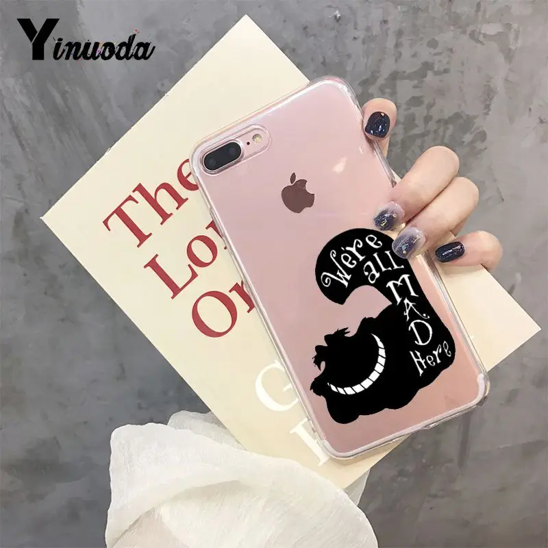 Yinuoda Alice in Wonderland Чеширский кот Модный чехол для телефона Apple iPhone 8 7 6 6S Plus X XS max 5 5S SE XR чехол