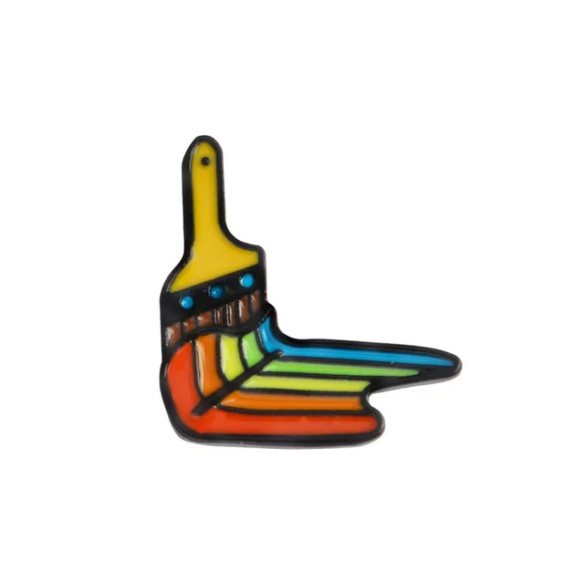 

Cartoon Creative Enamel Pins Color Palette Brush Painting Tool DIY Collection Badge Brooch