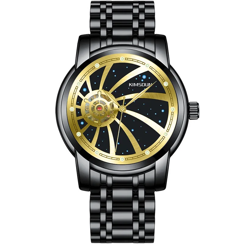 

New Men's Watch Fashion Trend Starry Sky Dial Hollow Automatic Watch for Men's Business Mechanical Watch Waterproof Men Watches
