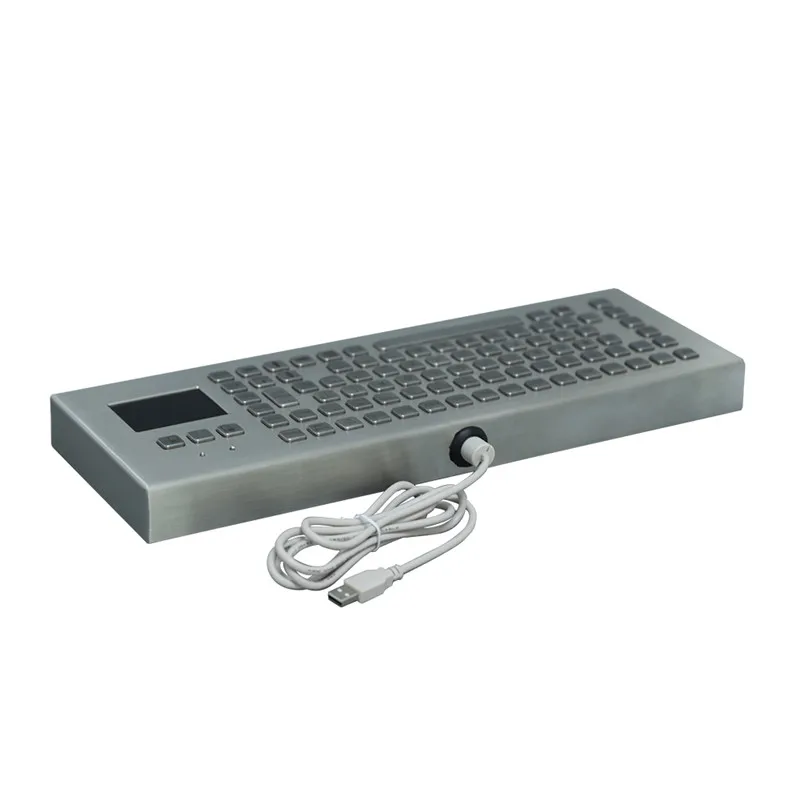 89 клавиш Проводная USB PS2 промышленная металлическая настольная клавиатура из