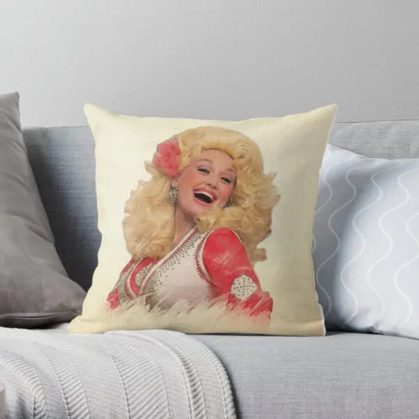 

Dolly Parton Watercolor Printing Throw Pillow Cover Decorative Office Home Bedroom Anime Fashion Square Pillows not include