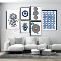 nazar abstract evil eye art poster picture nordic mural canvas printmaking home decor gift printing