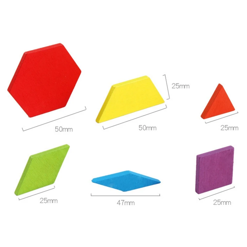 Деревянные геометрические формы Монтессори 3D головоломка кирпичи дошкольного