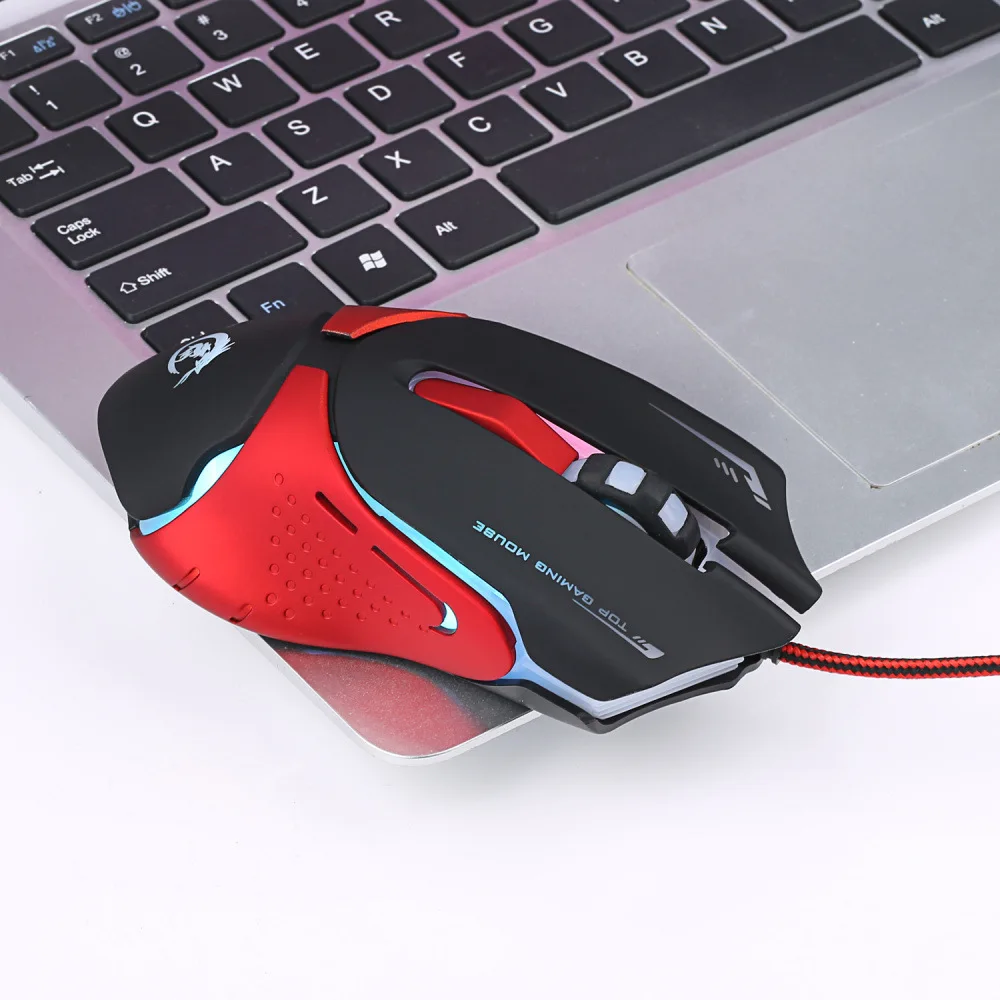 

HXSJ A903 USB Wired Mouse Professional Gaming Mouse With Colorful Lights Gamer Mice Ergonomic Computer Mouse For PC