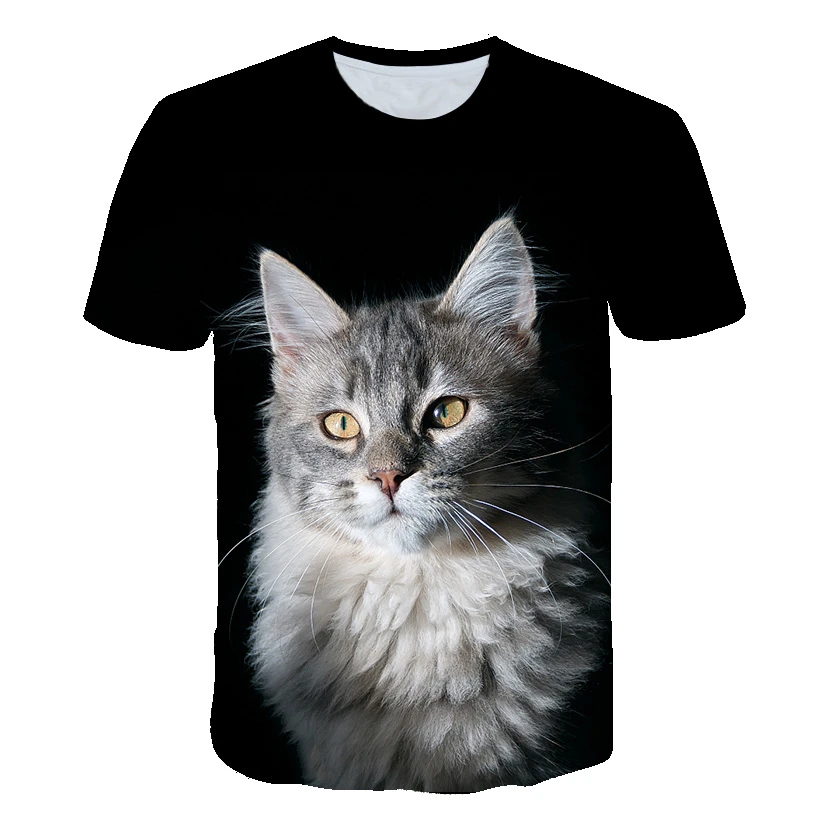 

Short-Sleeved T-Shirt Kids Animal 3D Printing T-Shirt Summer Harajuku Hip Hop Casual Round Neck Street Fashion Short Sleeve 2021