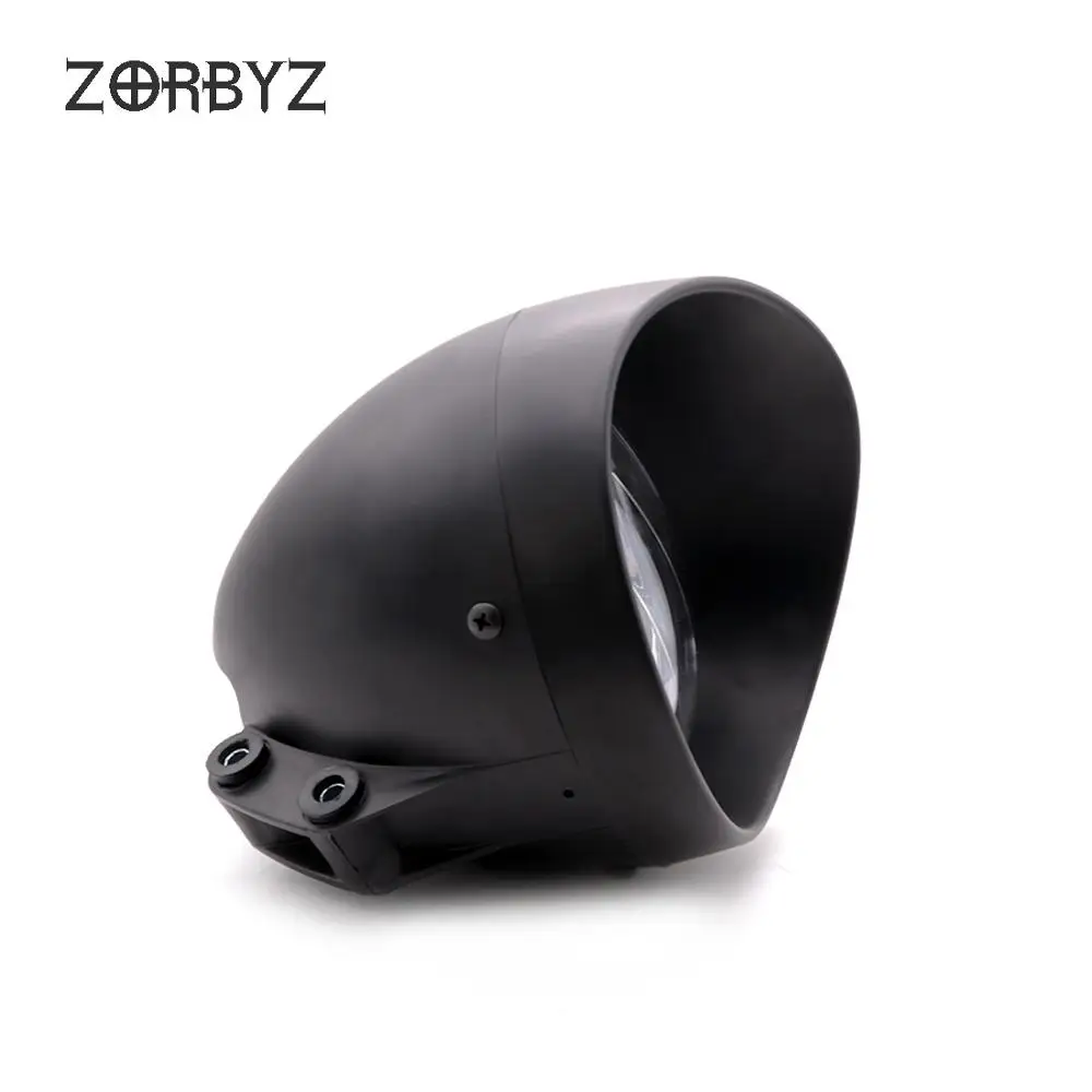 Передсветильник фара ZORBYZ для мотоцикла 6 5 дюйма Черная пуля ABS подходит Harley круиз
