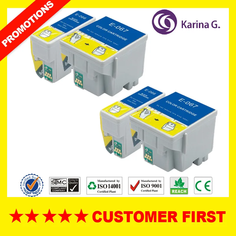 Совместимый чернильный картридж для T066 T067 Подходит Epson Stylus C48 и т. Д.|Чернильные