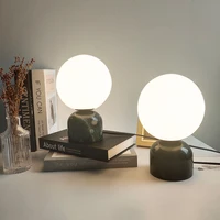 Modern LED Marble Table Lamp Home Decor Glass ball Table Lamps Bedroom Bedside Study Hotel Living Room Desk Light