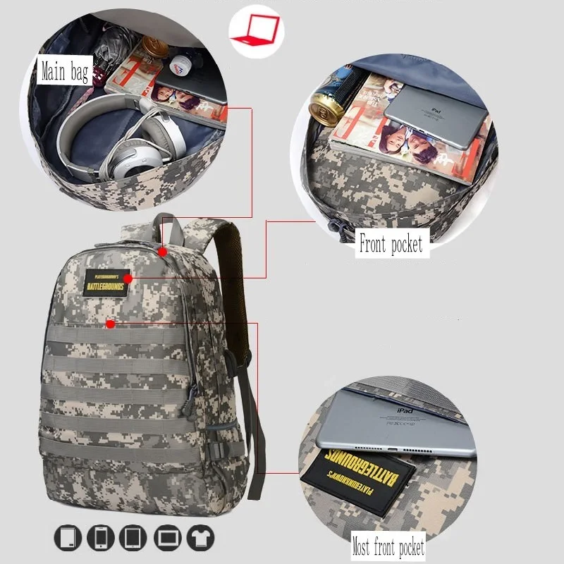 сумка женская Камуфляжный рюкзак для мужчин PUBG mochilas многофункциональные