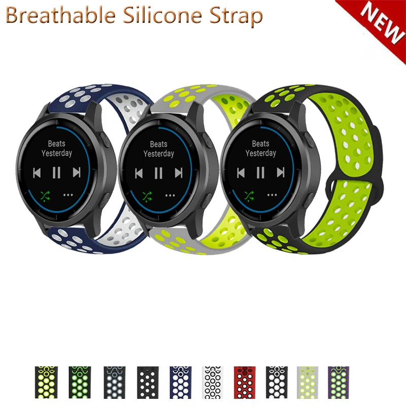 

20mm 22mm Silicone Band Strap for Garmin Active vivoactive 4 Replacement Watchband