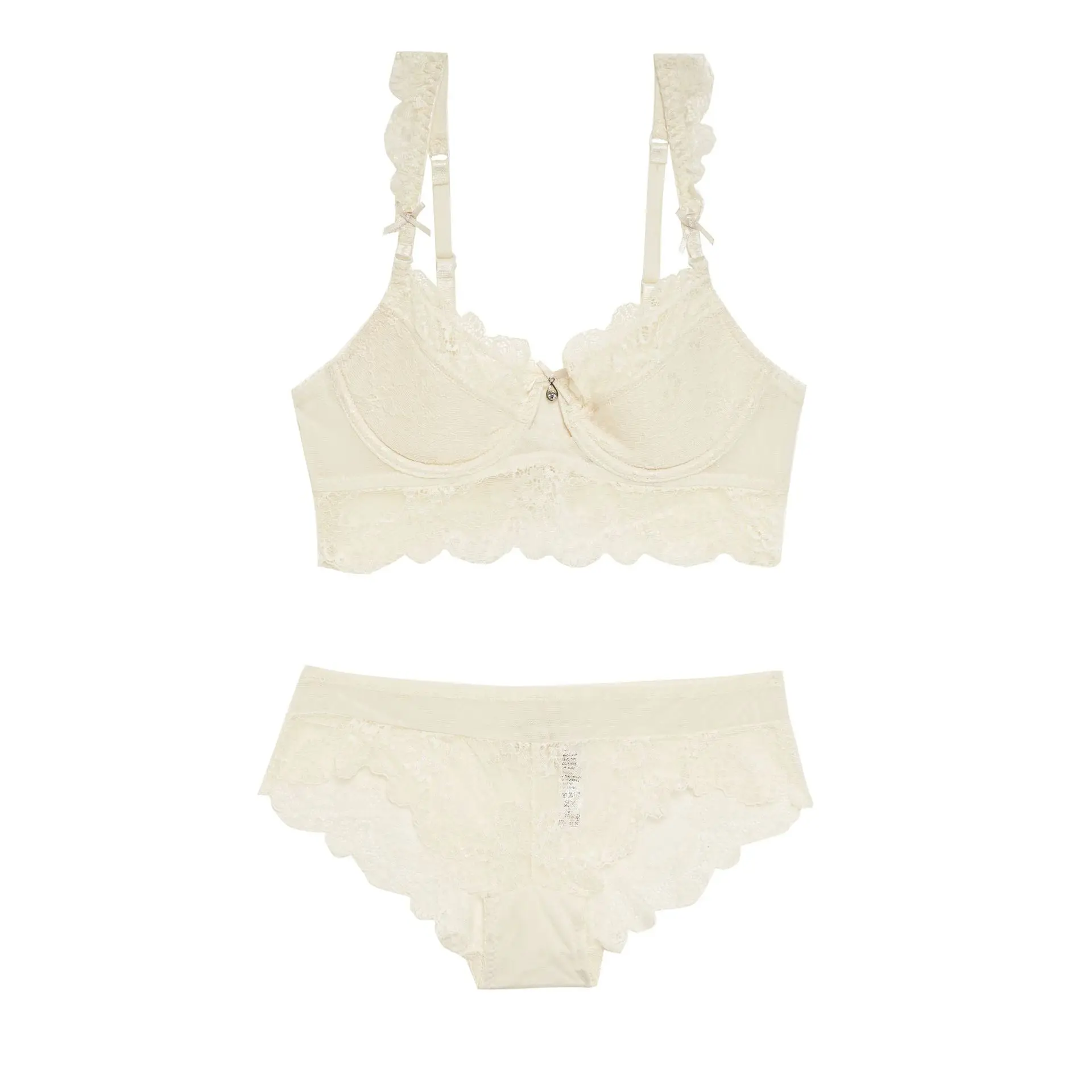

Female lingerie Lace Ultra-Wide Flank Bra Set Sexy Gather Women's Underwear Breast Holding Bra
