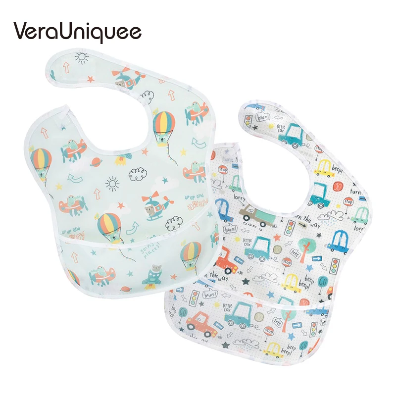 2 шт. водонепроницаемые нагрудники для младенцев с мультяшным принтом| |