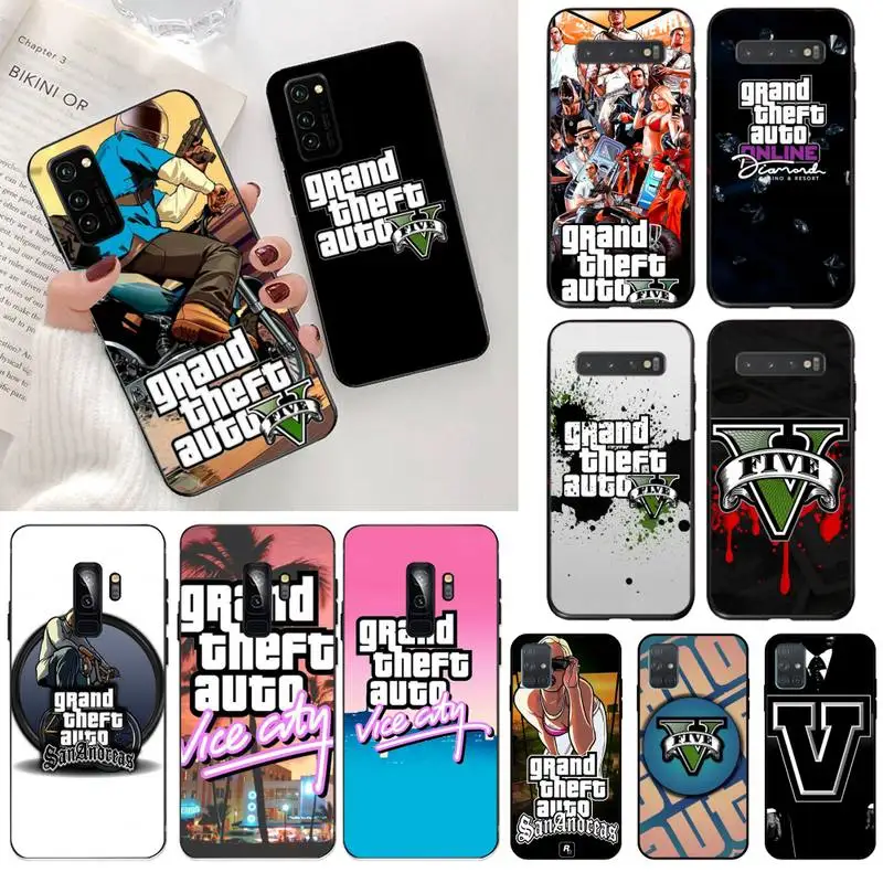 

Grand Theft Auto GTA V Newly Arrived Black Cell Phone Case for Samsung S20 plus Ultra S6 S7 edge S8 S9 plus S10 5G lite 2020