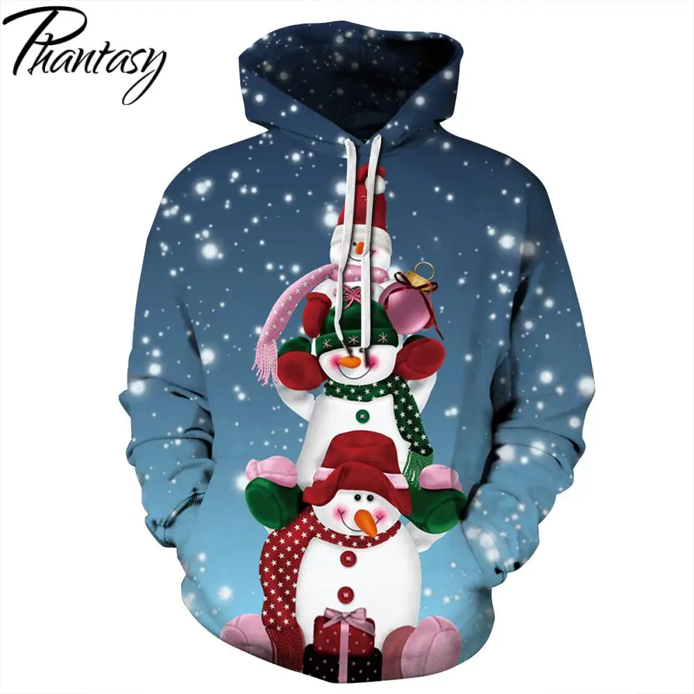 

Phantasy 2020 3D Digital Printing Round Neck Hoodie Casual Ugly Christmas Sweatshirt Unisex Women Men Christmas Hoodie