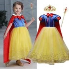 Детское платье для косплея, карнавальный костюм принцессы на Хэллоуин, Рождественская вечеринка, Белоснежка, модная одежда, маскировка
