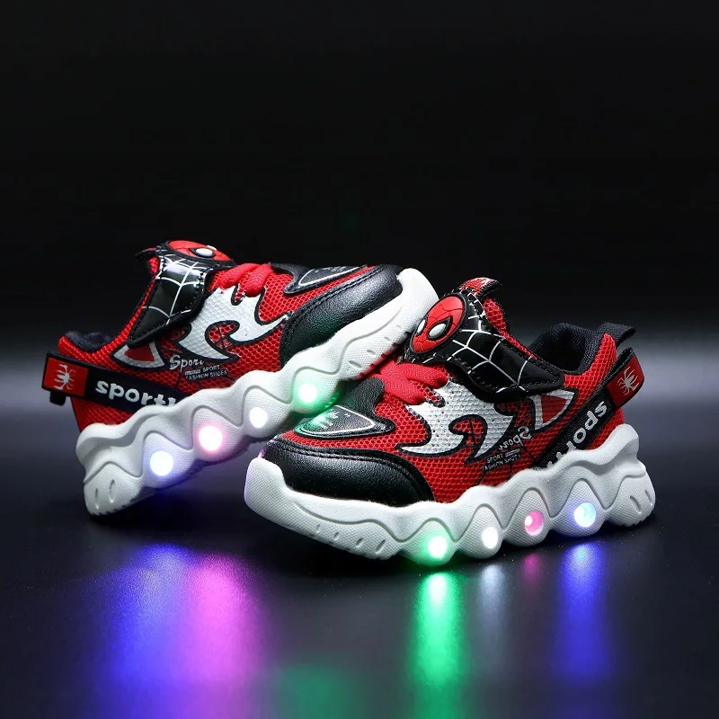 High Quality Beautiful Lighting Kids Shoes Spring&Autumn Classic Disney Girls Boys Shoes Cool Leisure Children Sneakers Tennis enlarge
