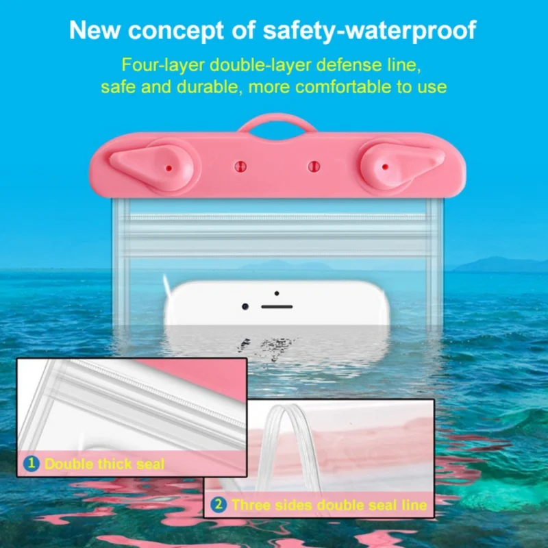 

Swimming Phone Bag Waterproof Phone Case Cover Underwater Transparent Dry Bag Universal Phone Pouch for Phone Below 6Inch