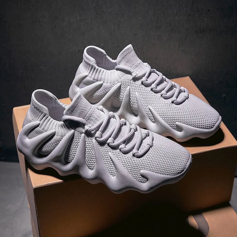 

2021 Men Women Running Sports Shoes Summer Socks Shoes Mesh Breathable Casual Couples Coconut Shoes Sneakers Large Size 35-45