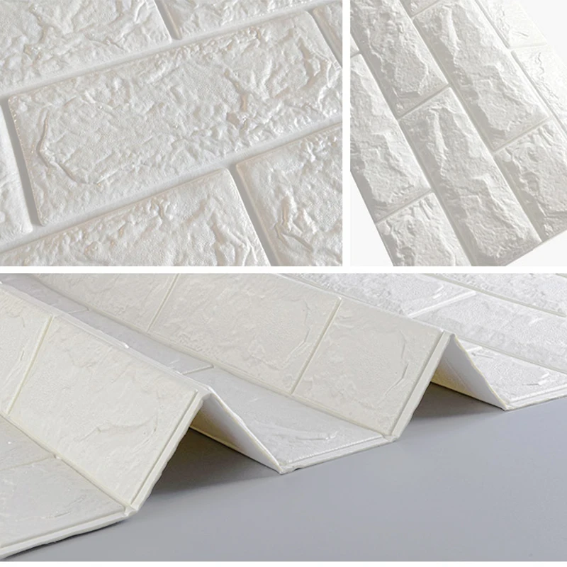 

3D Brick Wall Stickers DIY Self Foam Waterproof Decor Wall Covering Wallpaper For TV Background Kids Living Room