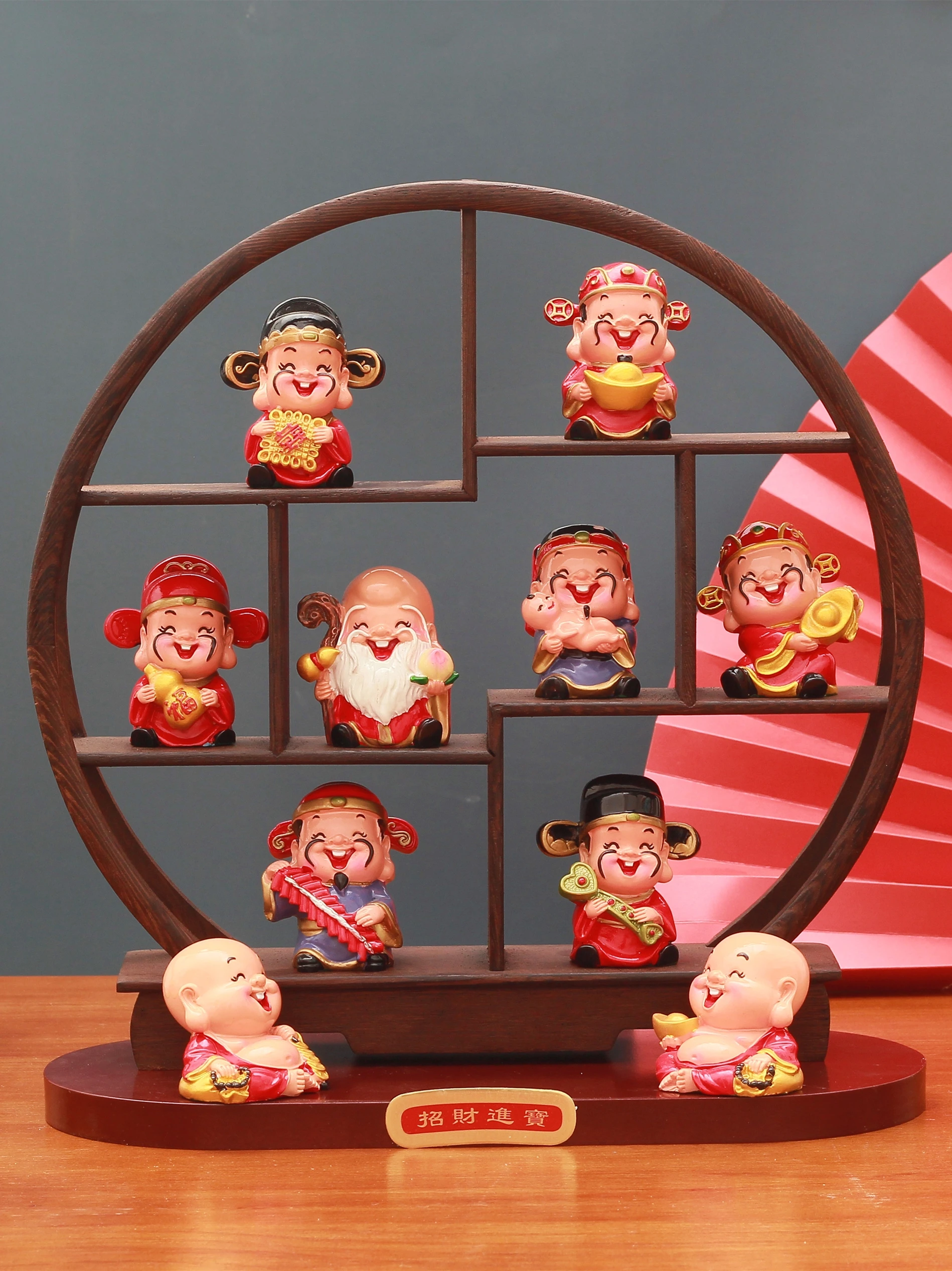 New Chinese Five Gods of Wealth Lucky Office Shop Home Living Room Decoration Creative Wedding Relocation and Opening Ornaments | Дом и сад