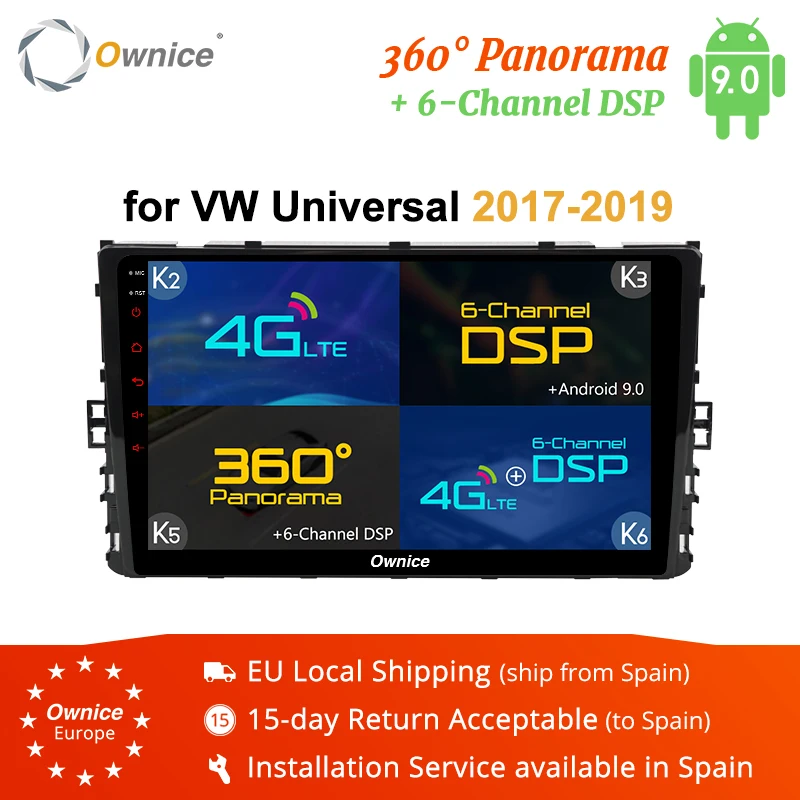 Ownice K3 K5 K6 Android 9 0 Octa Core DSP SPDIF автомобильный DVD плеер для Volkswagen VW Passat Golf Tiguan Polo Jetta Arteon