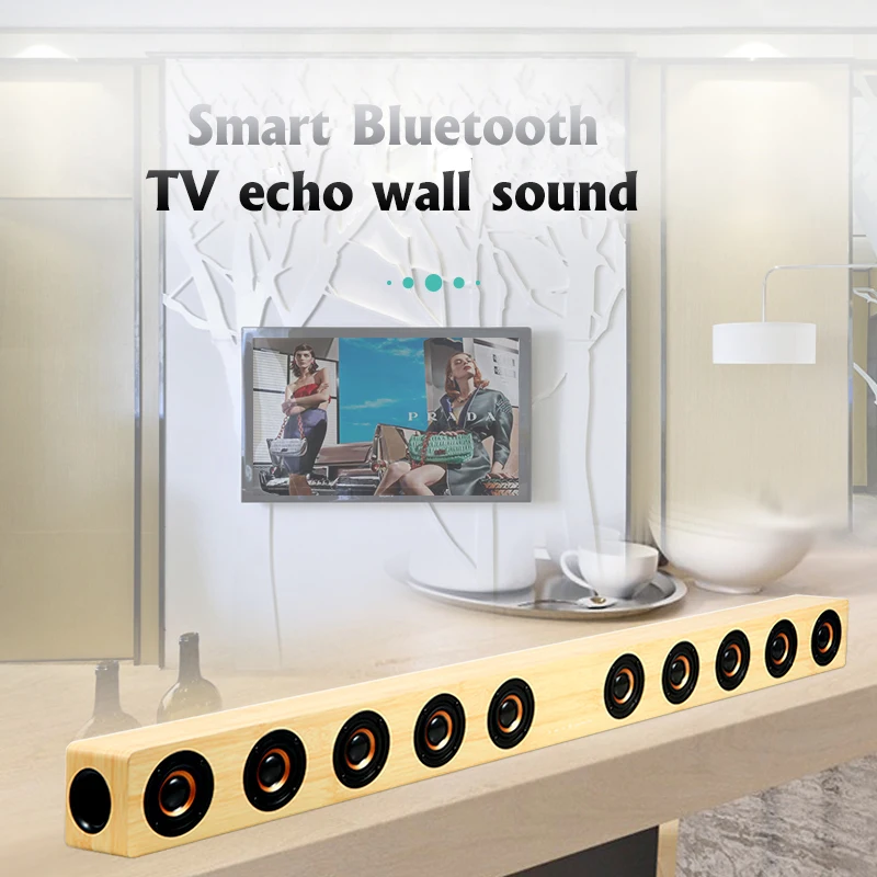 Динамики беспроводные Bluetooth 40 Вт Саундбар объемного звучания стерео сабвуфер для