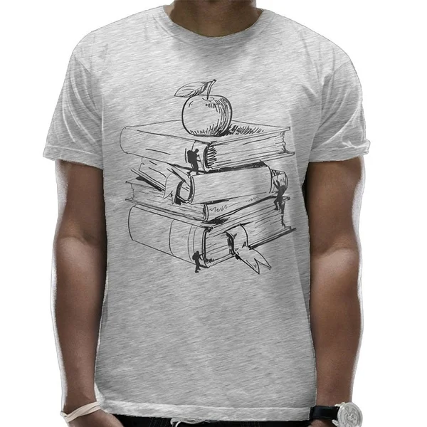 

Books Lovers Reader Funny Men Casual T-Shirt Round Neck Short-Sleeve T Shirts