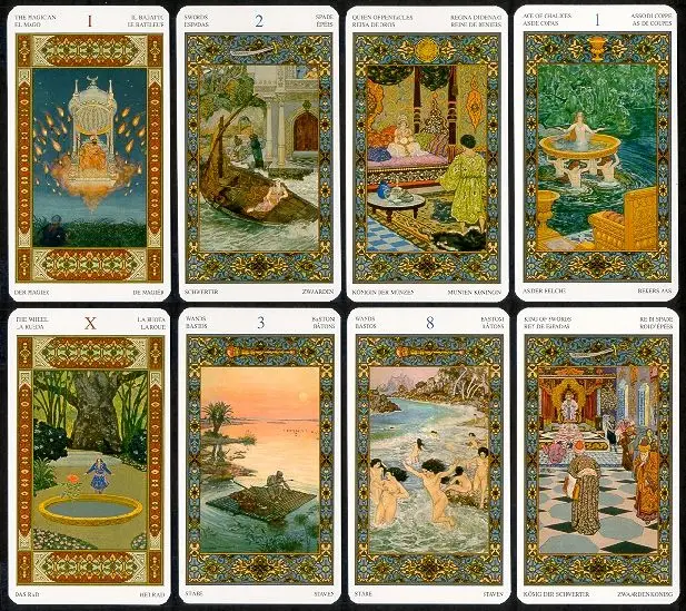 

Tarot of the Thousand and One Nights Tarot Card Game Tarot Deck Board Game for Adult Oracle Tarot for Beginner Fate Divination