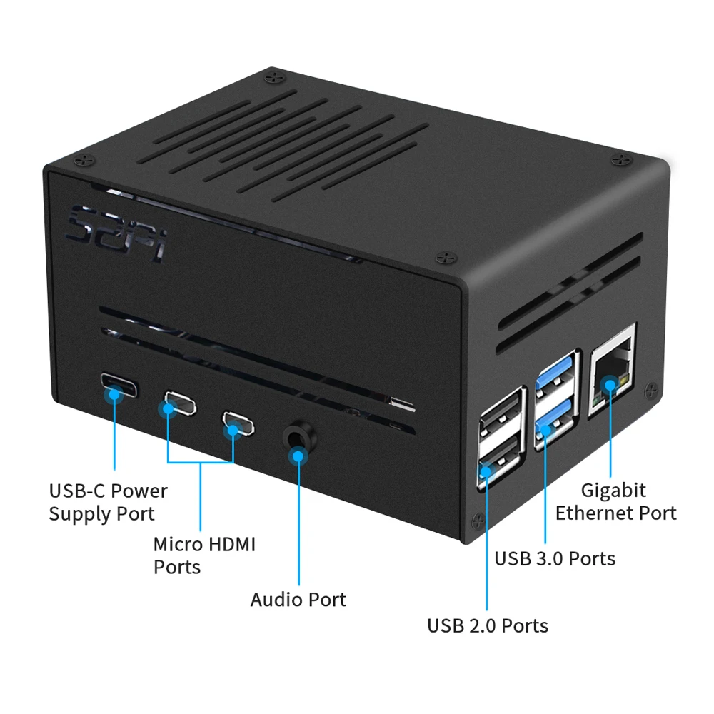 Металлический корпус охлаждающего вентилятора для Raspberry Pi 4B R262 52pi | Компьютеры и