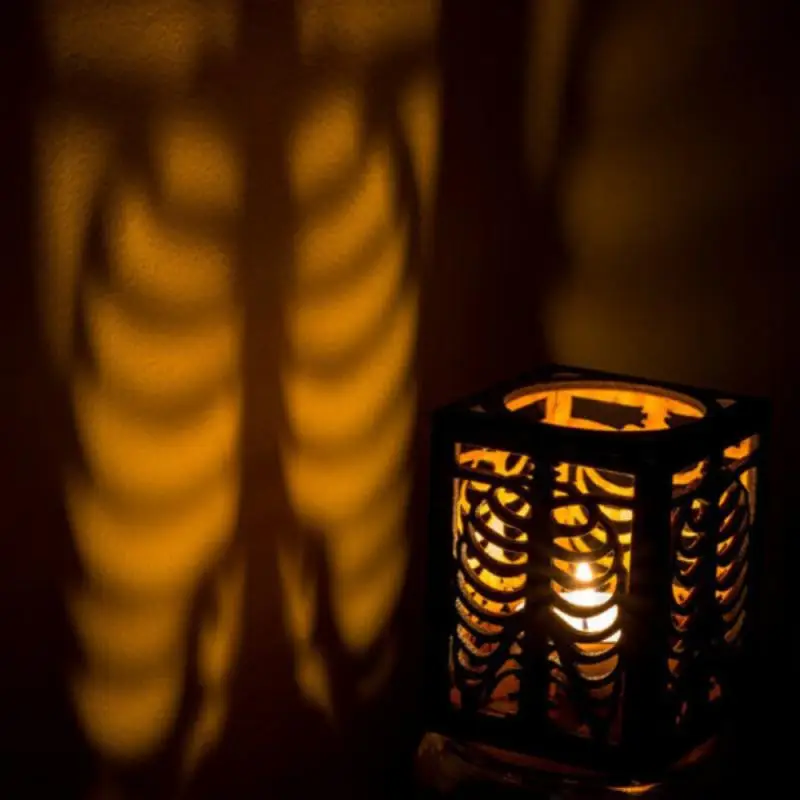 

Halloween Decoration Wooden Realistic Skeleton Head Shadow Lamp Shade For Led Night Light Living Room Bedroom Decoration Props