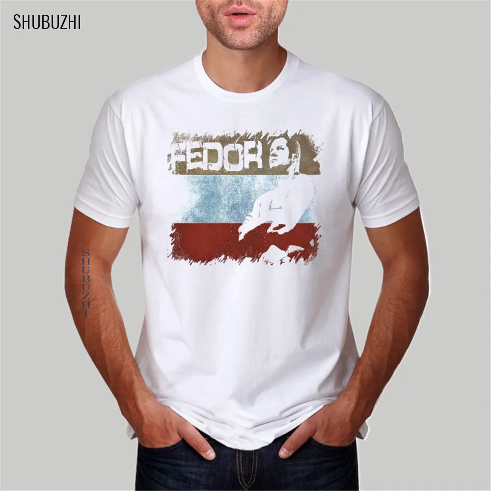 Модная летняя Стильная мужская футболка с круглым вырезом FEDOR emelianko MMA логотип