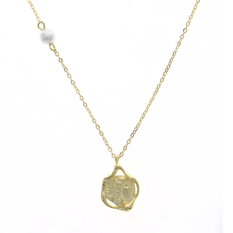 

Fashion Irregular Design 925 Sterling Silver Lady Portrait Pendant Necklace for Women Chain Silver Jewelry Femme Collier Collane