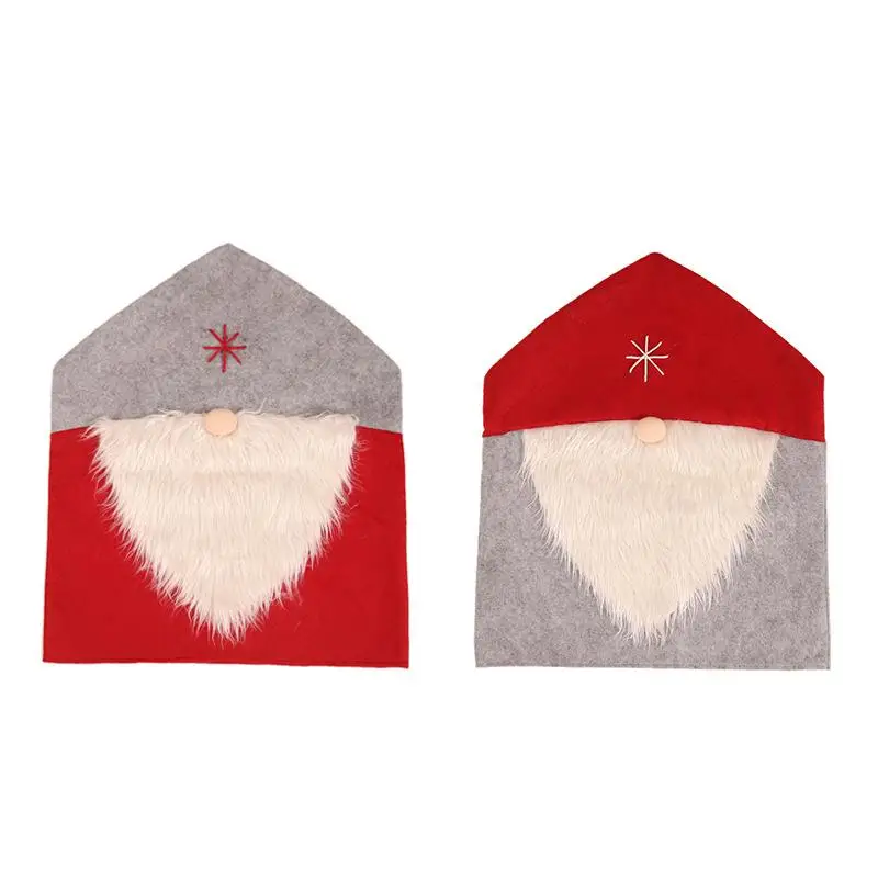 

Christmas Chair Back Cover Xmas Dining Seat Decoration Party Decor Cartoon Festival Chair Cover Decor