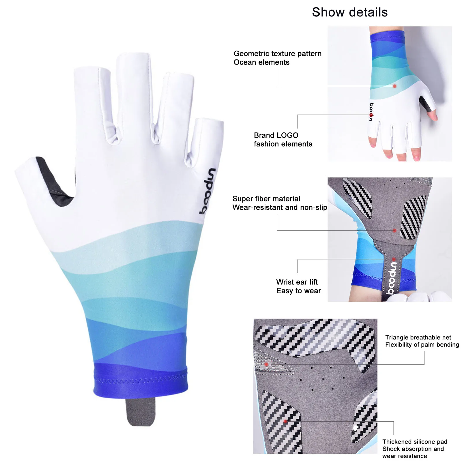 

Fishing Gloves Sun UV Protection Non-slip Quick-drying Gloves Breathable Ice Silk Fish Gloves For Fishing Equipment Accessories