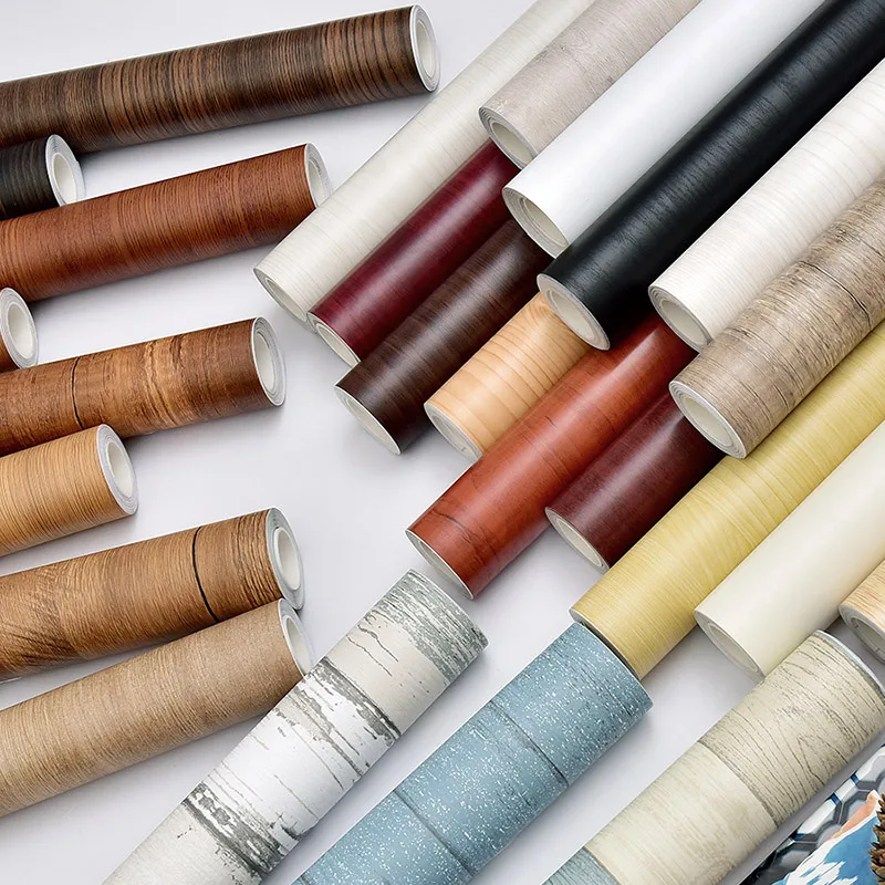 

Wood Contact Paper Self-Adhesive Removable Peel Stick Wallpaper Decorative Wall Covering Vintage Panel Film Wooden Grain Roll