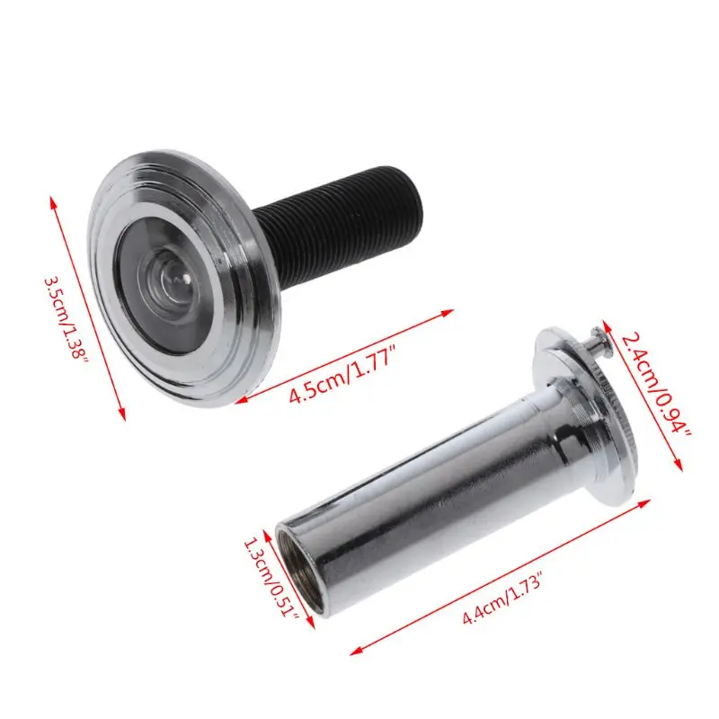 

220 Degree Wide Door Viewer Privacy Cover Adjustable Security Door Eye Viewer K0AA