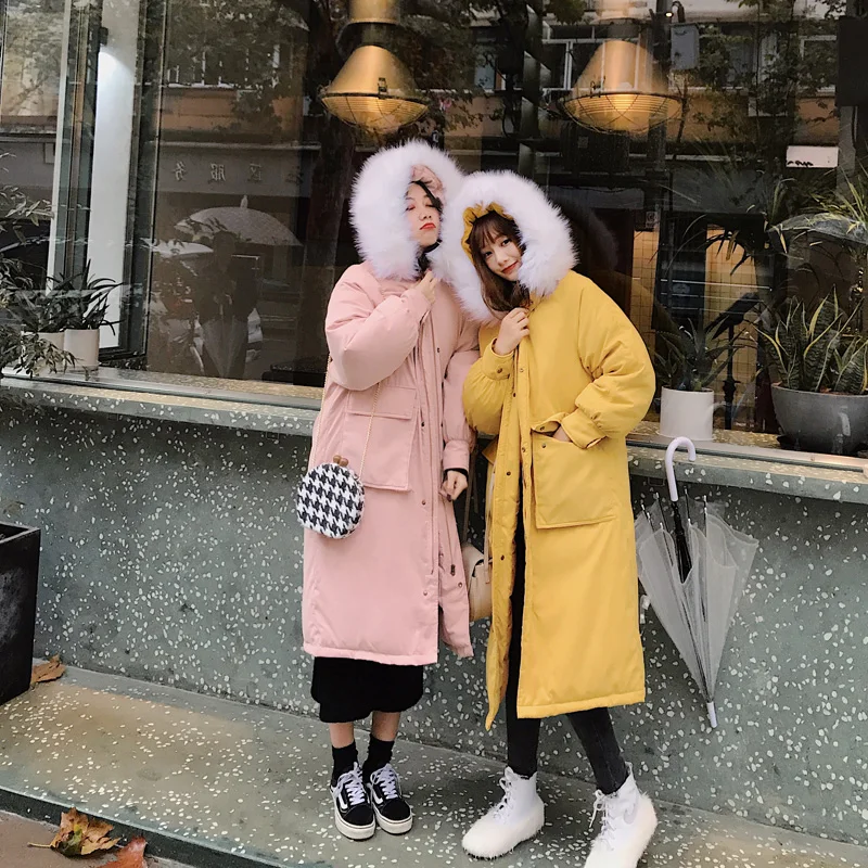 Diwish Sisters длинная Меховая зимняя куртка с капюшоном для женщин 2019 Повседневная