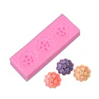 Украшение для торта сделай сам из трех цветов, сахарный Мастик, художественные инструменты сделай сам, инструменты для украшения торта, 3D силиконовый формованный D071