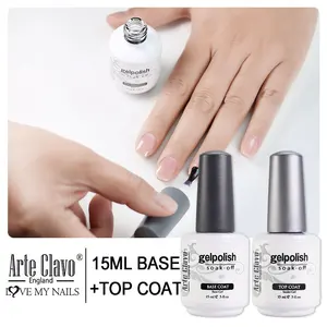 Arte Clavo долговечный 15 мл основа для покрытия + верхнее покрытие отмачиваемый Гель-лак для ногтей лак УФ гель лак для ногтей Led гель лак