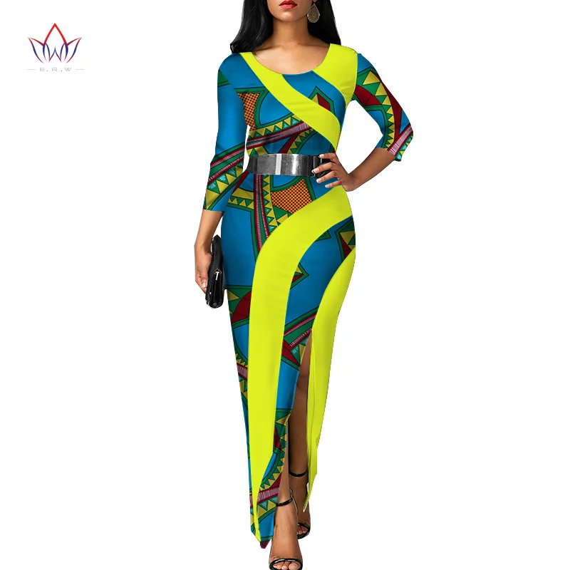 Vestidos африканские женские платья новая мода элегантная африканская одежда Дашики размера плюс сексуальные вечерние платья WY3120 - Цвет: 14