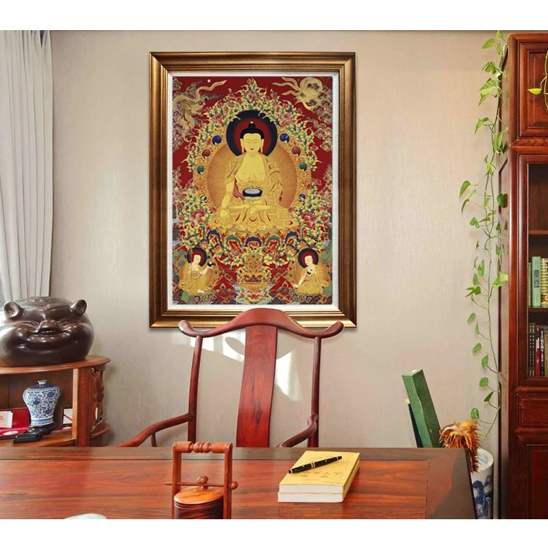 Алмазная вышивка мозаика крестиком полный Тибетский Стиль Этан га семейный зал