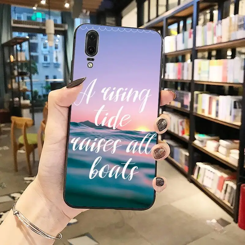 

ocean wallpaper with quote Phone Case For Huawei honor Mate P 10 20 30 40 Pro 10i 9 10 20 8 x Lite