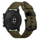 Ремешок из натуральной кожи для Samsung Watch 3 4546 мм gear s3 frontier, браслет для Amazfit GTR 47 мм HUAWEI watch GT22epro