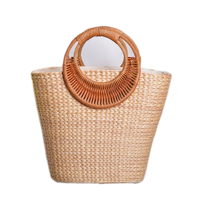 Realer Handbags Woven Straw Bag Women Summer Beach Bags for Travel Handmde Rattan Ladies Luxury Design 2020 Bohemia |